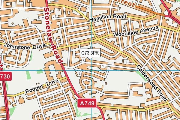 G73 3PR map - OS VectorMap District (Ordnance Survey)