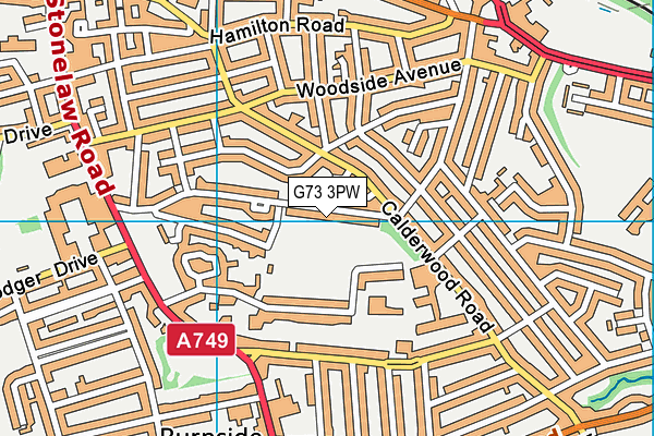 G73 3PW map - OS VectorMap District (Ordnance Survey)