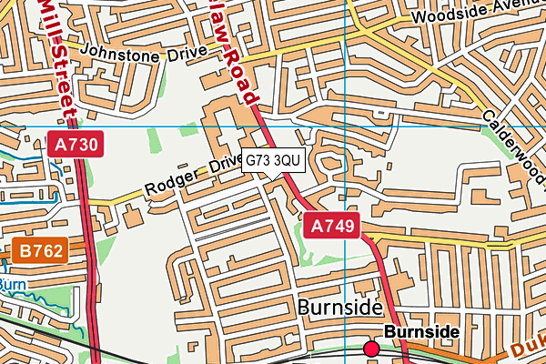 G73 3QU map - OS VectorMap District (Ordnance Survey)