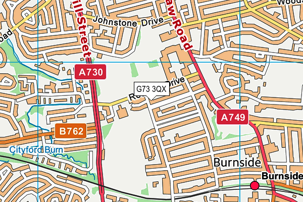 G73 3QX map - OS VectorMap District (Ordnance Survey)