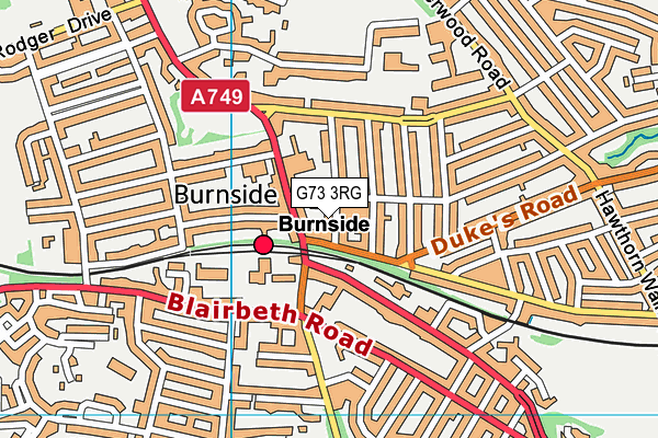 G73 3RG map - OS VectorMap District (Ordnance Survey)