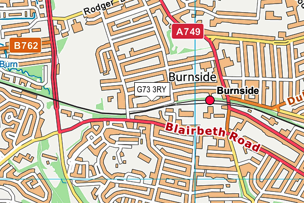 G73 3RY map - OS VectorMap District (Ordnance Survey)