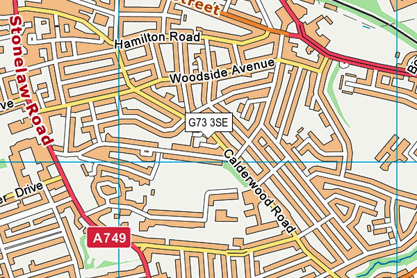 G73 3SE map - OS VectorMap District (Ordnance Survey)