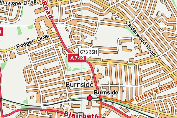 G73 3SH map - OS VectorMap District (Ordnance Survey)