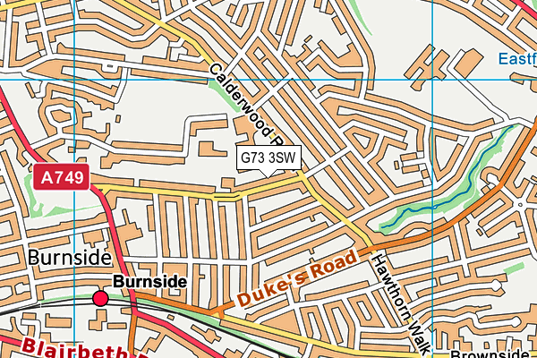 G73 3SW map - OS VectorMap District (Ordnance Survey)