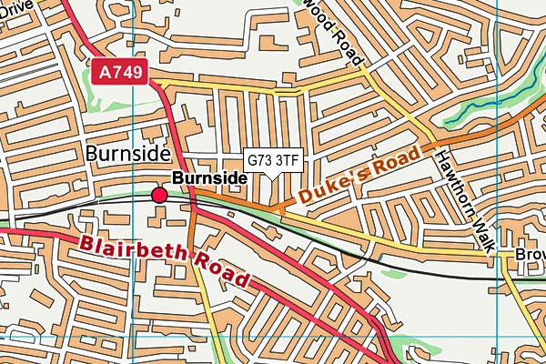 G73 3TF map - OS VectorMap District (Ordnance Survey)