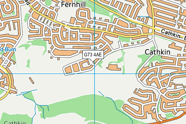 G73 4AE map - OS VectorMap District (Ordnance Survey)