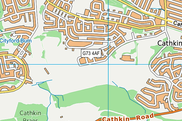 G73 4AF map - OS VectorMap District (Ordnance Survey)