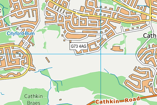 G73 4AG map - OS VectorMap District (Ordnance Survey)