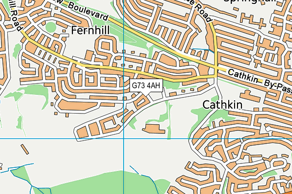 G73 4AH map - OS VectorMap District (Ordnance Survey)
