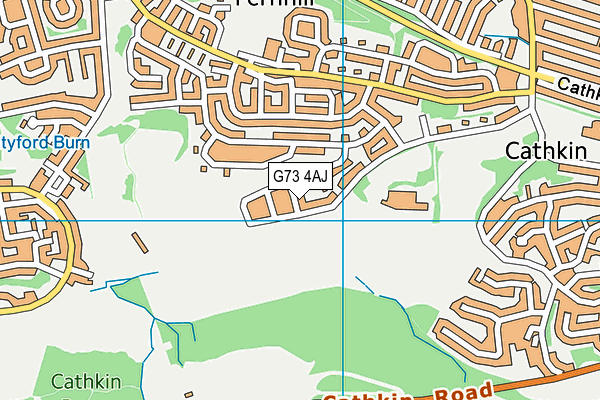 G73 4AJ map - OS VectorMap District (Ordnance Survey)