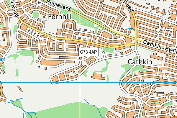 G73 4AP map - OS VectorMap District (Ordnance Survey)