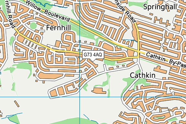 G73 4AQ map - OS VectorMap District (Ordnance Survey)