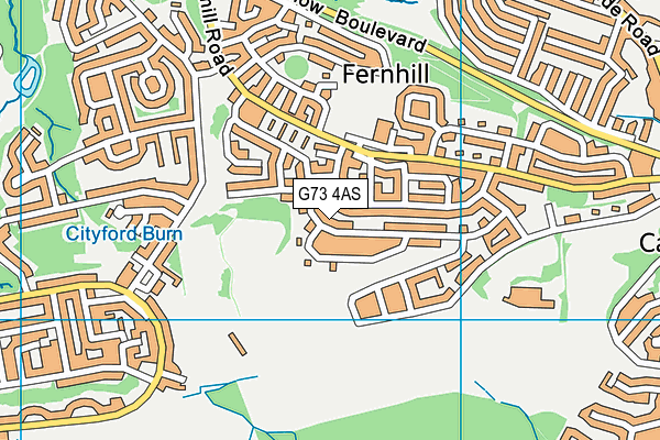 G73 4AS map - OS VectorMap District (Ordnance Survey)