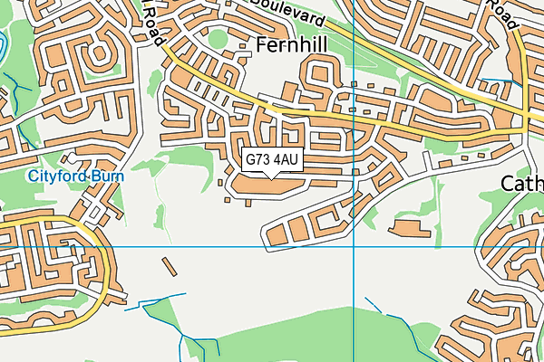 G73 4AU map - OS VectorMap District (Ordnance Survey)