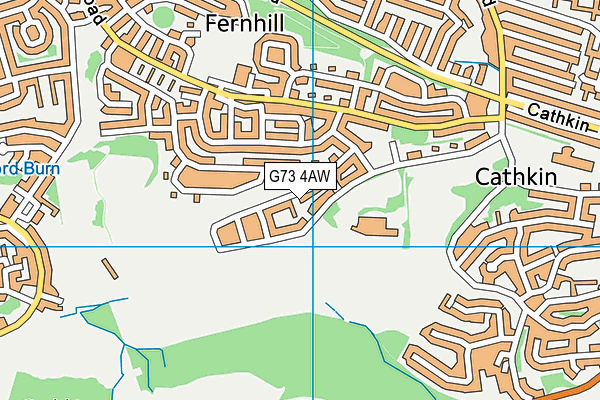 G73 4AW map - OS VectorMap District (Ordnance Survey)