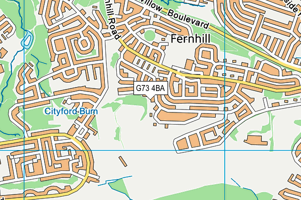 G73 4BA map - OS VectorMap District (Ordnance Survey)