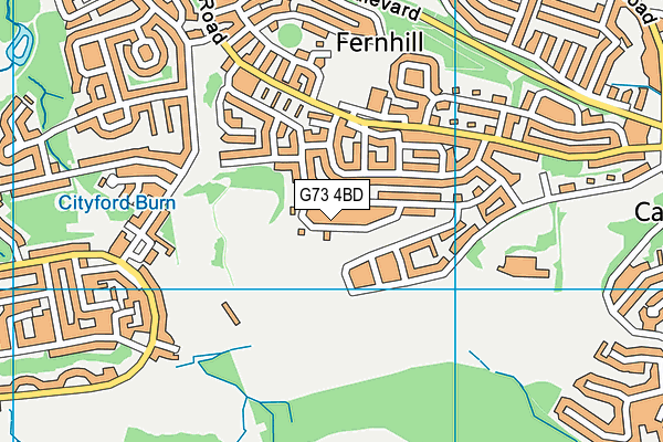 G73 4BD map - OS VectorMap District (Ordnance Survey)