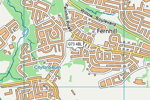 G73 4BL map - OS VectorMap District (Ordnance Survey)