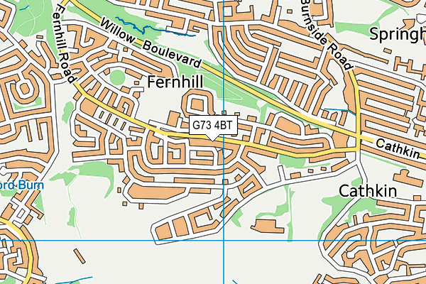 G73 4BT map - OS VectorMap District (Ordnance Survey)