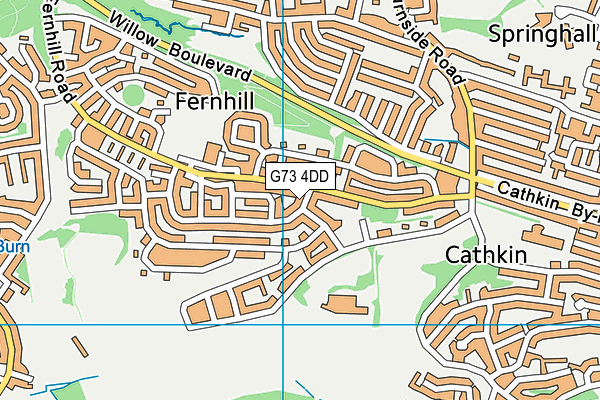 G73 4DD map - OS VectorMap District (Ordnance Survey)