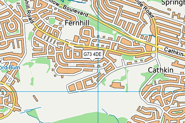 G73 4DE map - OS VectorMap District (Ordnance Survey)