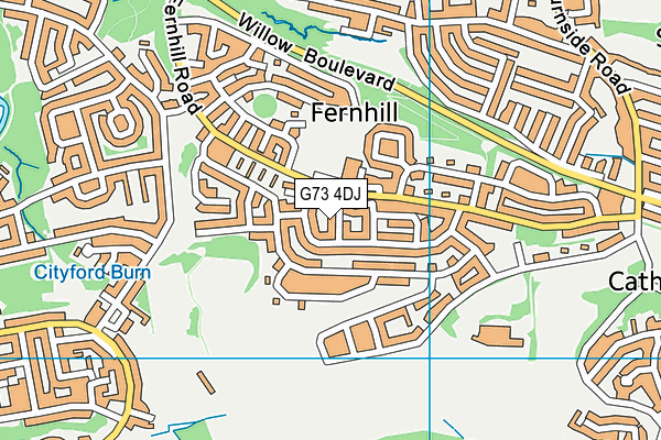G73 4DJ map - OS VectorMap District (Ordnance Survey)