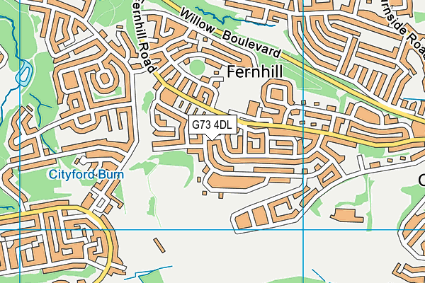 G73 4DL map - OS VectorMap District (Ordnance Survey)