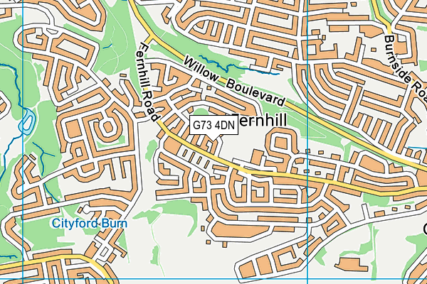 G73 4DN map - OS VectorMap District (Ordnance Survey)