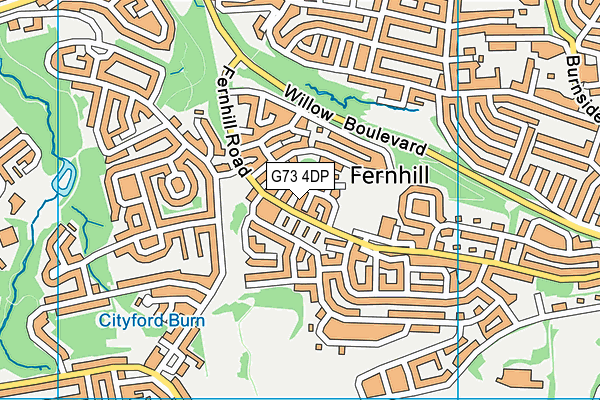 G73 4DP map - OS VectorMap District (Ordnance Survey)