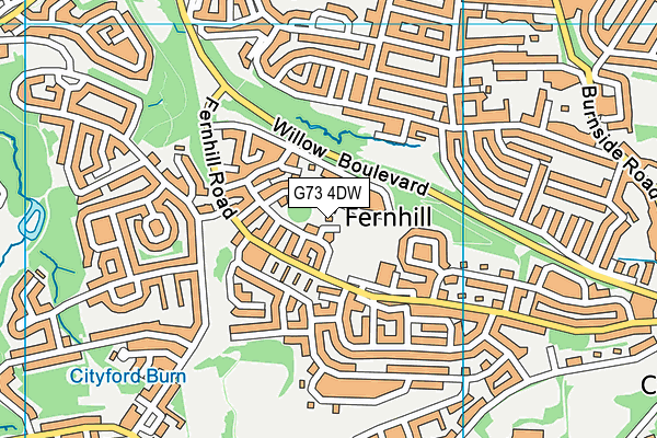 G73 4DW map - OS VectorMap District (Ordnance Survey)