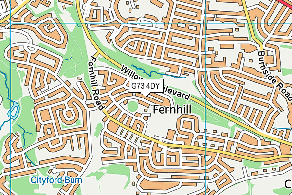 G73 4DY map - OS VectorMap District (Ordnance Survey)