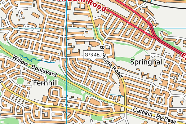 G73 4EJ map - OS VectorMap District (Ordnance Survey)