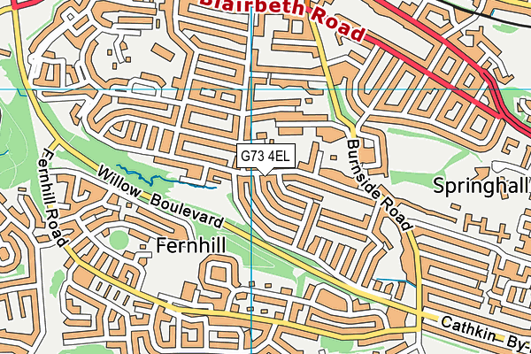 G73 4EL map - OS VectorMap District (Ordnance Survey)