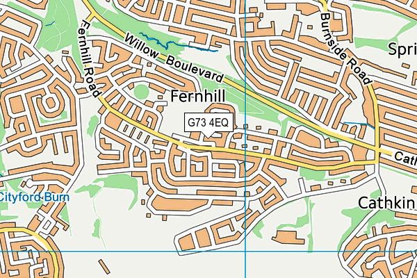 G73 4EQ map - OS VectorMap District (Ordnance Survey)