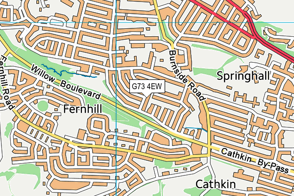 G73 4EW map - OS VectorMap District (Ordnance Survey)