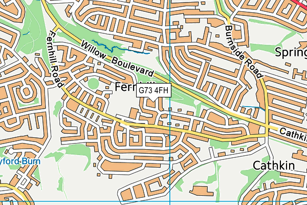 G73 4FH map - OS VectorMap District (Ordnance Survey)