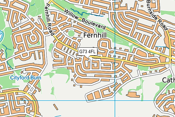 G73 4FL map - OS VectorMap District (Ordnance Survey)