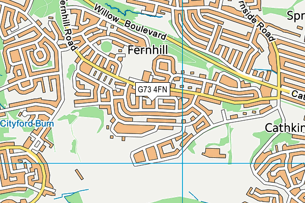 G73 4FN map - OS VectorMap District (Ordnance Survey)