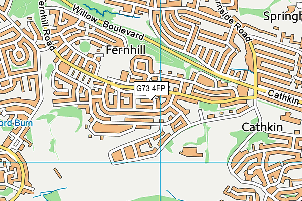 G73 4FP map - OS VectorMap District (Ordnance Survey)
