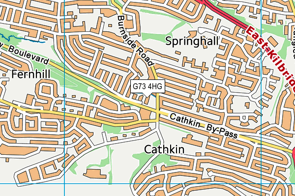 G73 4HG map - OS VectorMap District (Ordnance Survey)