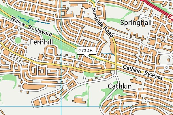 G73 4HJ map - OS VectorMap District (Ordnance Survey)
