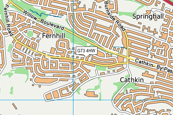 G73 4HW map - OS VectorMap District (Ordnance Survey)