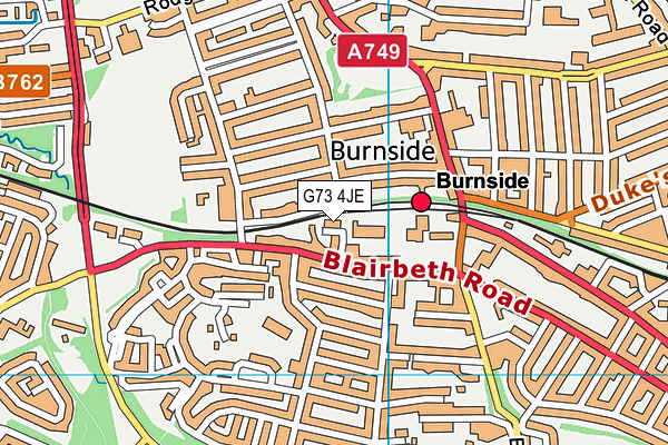 G73 4JE map - OS VectorMap District (Ordnance Survey)