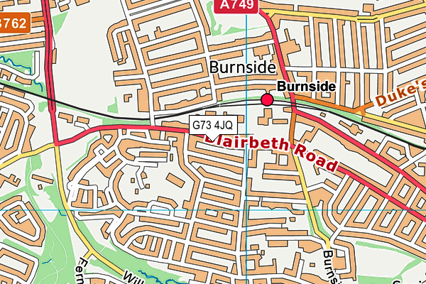 G73 4JQ map - OS VectorMap District (Ordnance Survey)