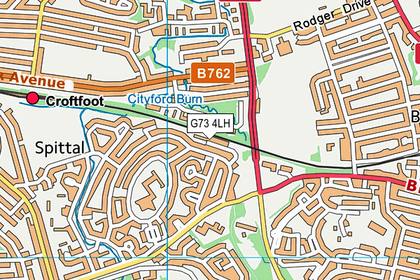 G73 4LH map - OS VectorMap District (Ordnance Survey)
