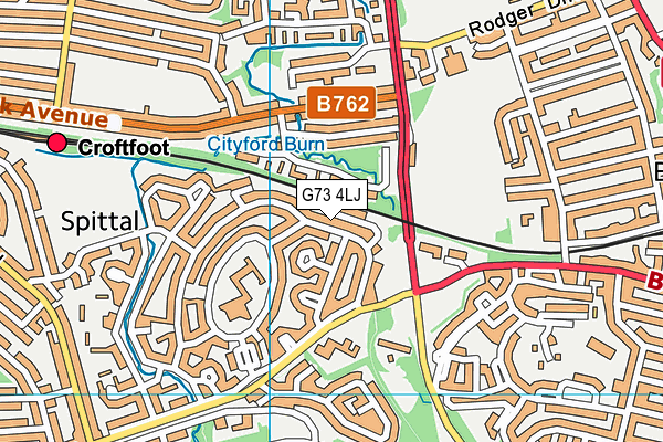 G73 4LJ map - OS VectorMap District (Ordnance Survey)