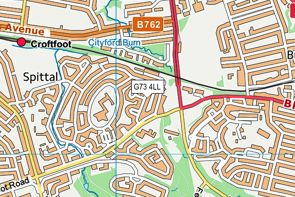 G73 4LL map - OS VectorMap District (Ordnance Survey)