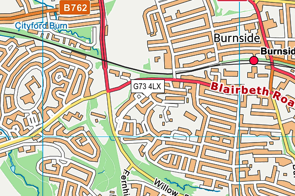 G73 4LX map - OS VectorMap District (Ordnance Survey)