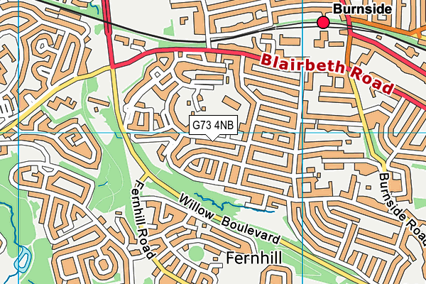 G73 4NB map - OS VectorMap District (Ordnance Survey)